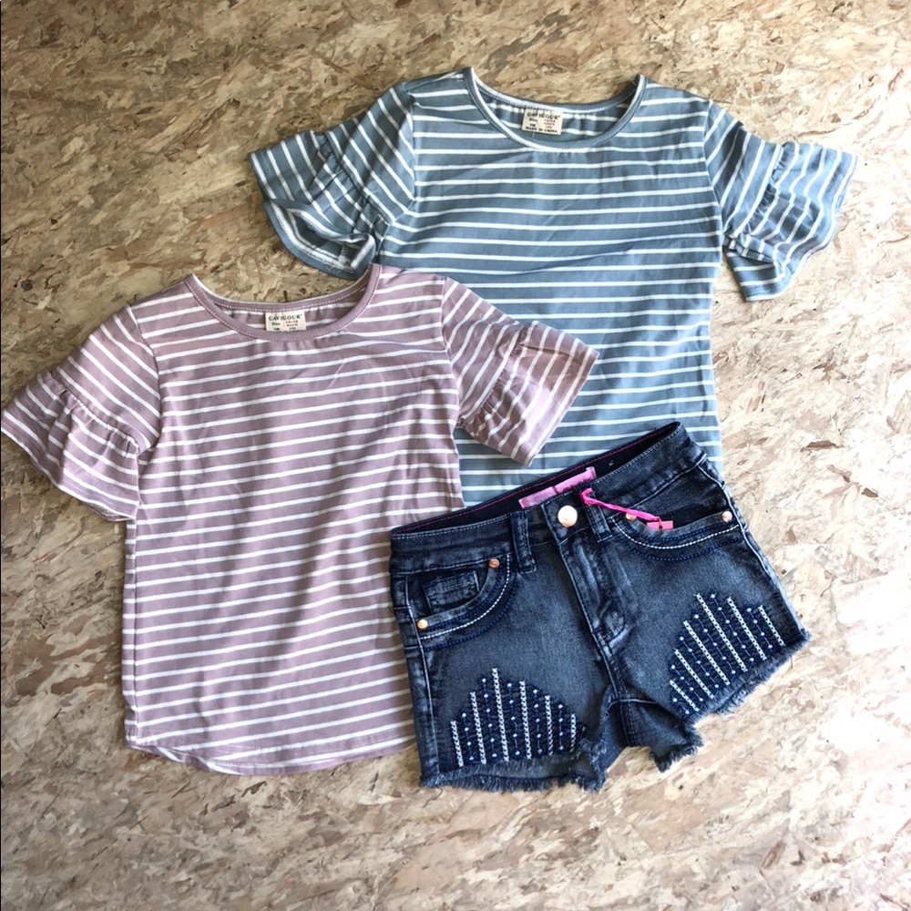 Pink striped top